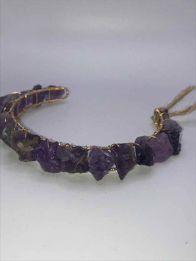 Cluster Gemstone Bracelet Amethyst