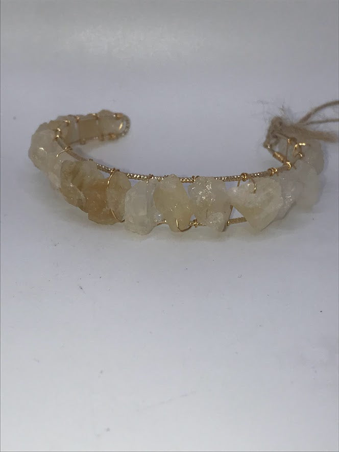 Cluster Gemstone Bracelet Citrine
